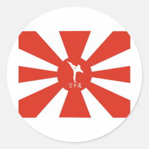 Karate Rays Classic Round Sticker