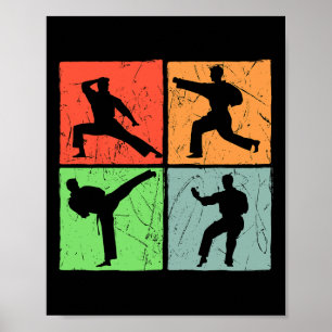 Karate Retro Black Belt Japanese Martial Arts Love Poster
