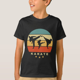 Karate Retro Sun Design Man Woman And Child Do Kar T-Shirt