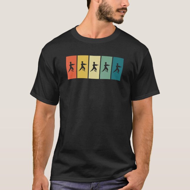 Karate Retro Sunset Karate T-Shirt (Front)