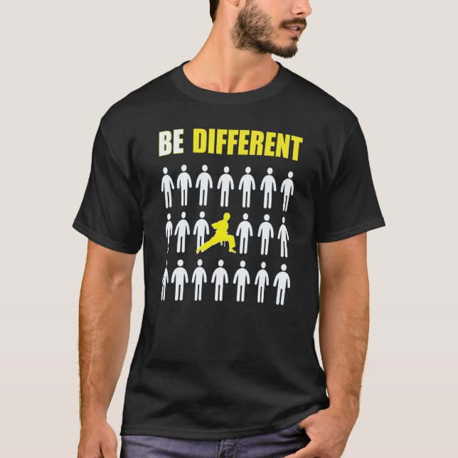 Karate Rider Be Different Inspiration T-Shirt (Front)
