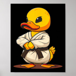 Karate Rubber Duck Motif Taekwondo Jiu-jitsu Mma K Poster