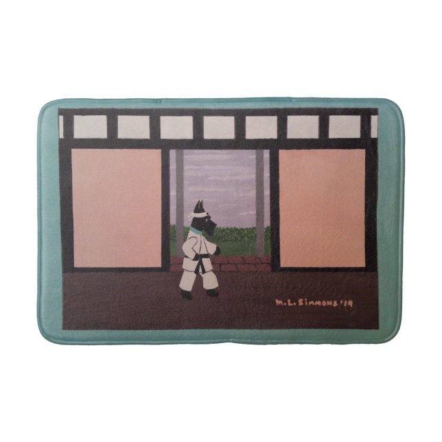 KARATE SCOTTIE BATH MAT (Front)