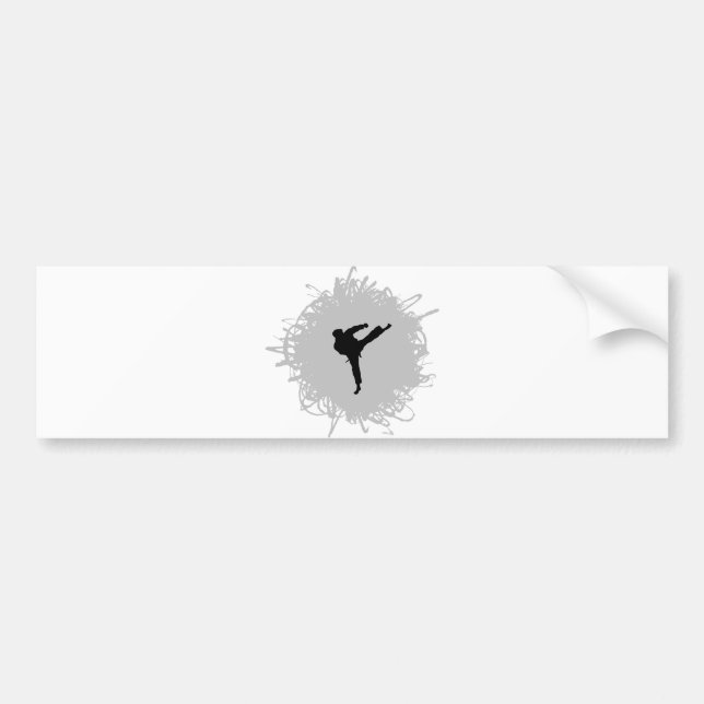 Karate Scribble Style Bumper Sticker (Front)