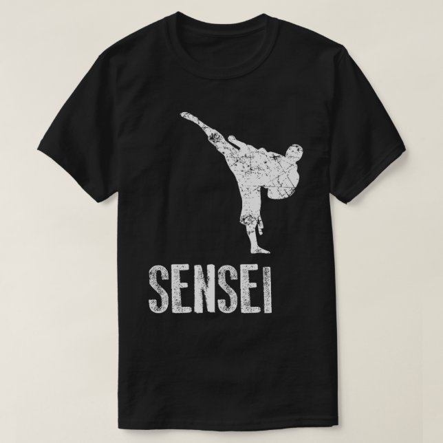Karate  Sensei Cool Martial Arts Gift  T-Shirt (Design Front)