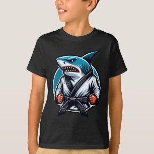 Karate Shark With Black Belt Power T-Shirt