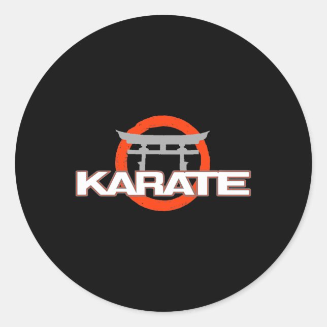 Karate Shinto Shrine Zen  Classic Round Sticker (Front)