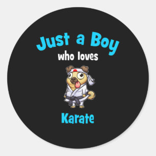 Karate Shirt For Boys Children's Karate Classic Round Sticker