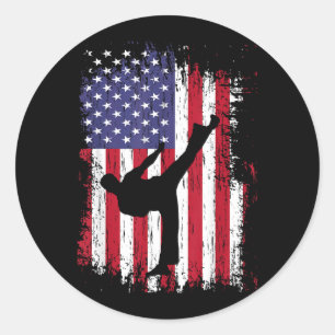 Karate Shirt - Funny Taekwondo Classic Round Sticker