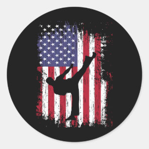 Karate Shirt - Funny Taekwondo Classic Round Sticker