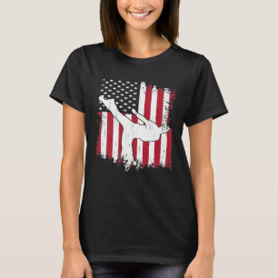 Karate Shirt - Usa Flag Karate Premium T-Shirt