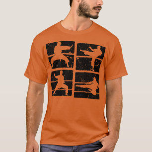 Karate Silhouette Taekwondo Kick Martial Arts T-Shirt