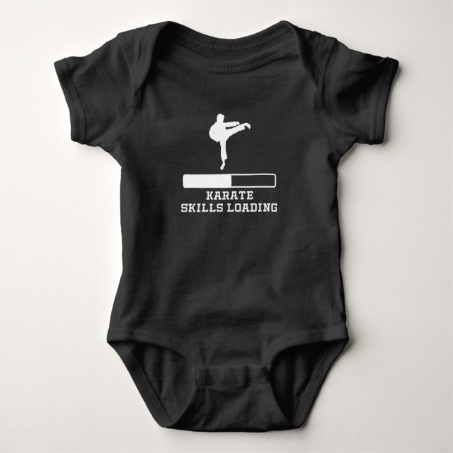 Karate Skills Loading Baby Bodysuit (Front)