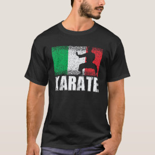 Karate Sport Italy Flag Italian Karate Martial Art T-Shirt