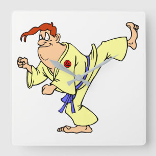 Karate Square Wall Clock
