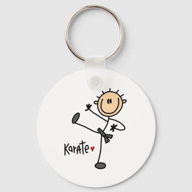 Karate Stick Figure Key Ring (Front)