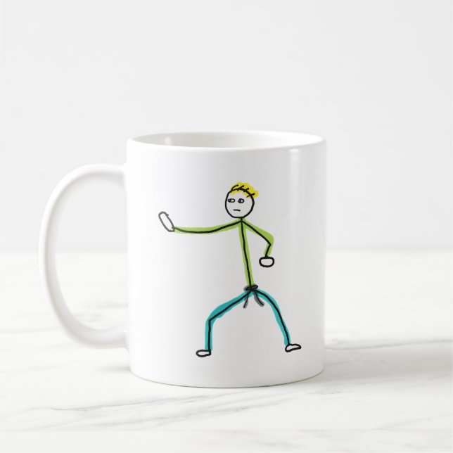 Karate Stickman Coffee Mug (Left)