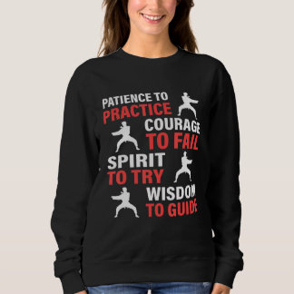 Karate Student Teacher Trainee Trainer Karateka Pr Sweatshirt