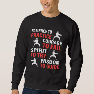 Karate Student Teacher Trainee Trainer Karateka Pr Sweatshirt