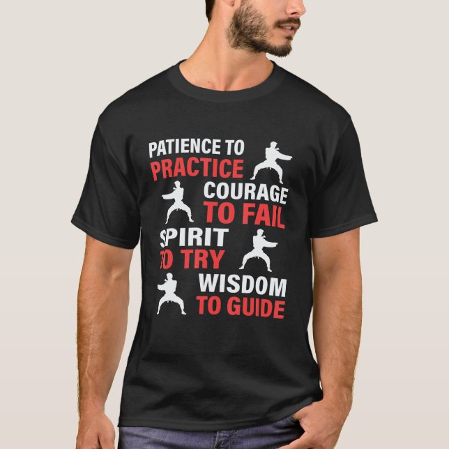 Karate Student Teacher Trainee Trainer Karateka Pr T-Shirt (Front)