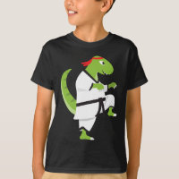 Karate T-rex Cool Cute Dinosaur Fighter Halloween