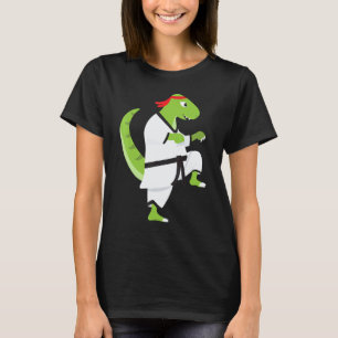 Karate T Rex Cool Cute Dinosaur Fighter Halloween T-Shirt