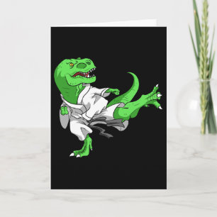 Karate T-rex Dino Student Dinosaur Teacher Karatek Card