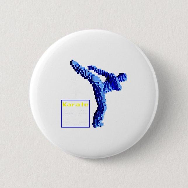 Karate T Shirt_1  6 Cm Round Badge (Front)