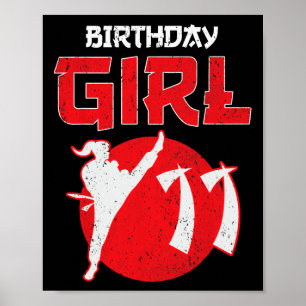 Karate Taekwondo 11 Years Old Birthday Martial Art Poster
