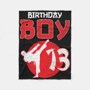 Karate Taekwondo 13 Years Old Birthday Martial Art Fleece Blanket