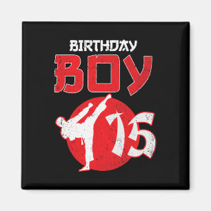 Karate Taekwondo 15 Years Old Birthday Martial Art Magnet