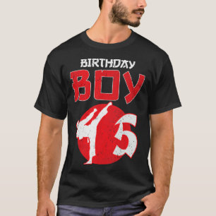 Karate Taekwondo 5 Years Old Birthday Martial Arts T-Shirt