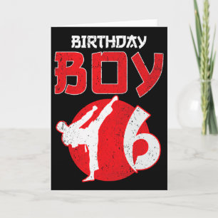 Karate Taekwondo 6 Years Old Birthday Martial Arts Card