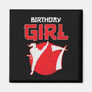 Karate Taekwondo 7 Years Old Birthday Martial Arts Magnet