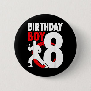 Karate Taekwondo 8 Years Old Birthday Martial Arts 6 Cm Round Badge