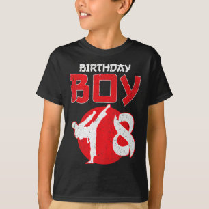 Karate Taekwondo 8 Years Old Birthday Martial Arts T-Shirt