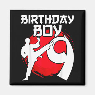 Karate Taekwondo 9 Years Old Birthday Martial Arts Magnet