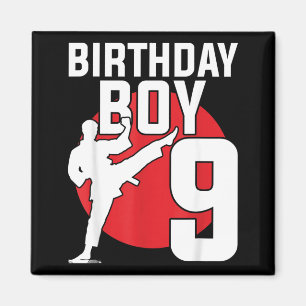 Karate Taekwondo 9 Years Old Birthday Martial Arts Magnet
