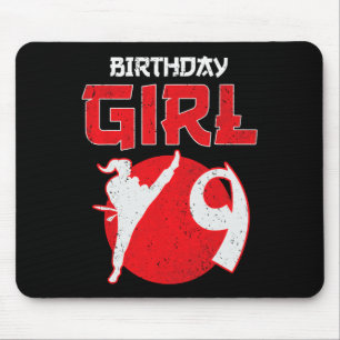 Karate Taekwondo 9 Years Old Birthday Martial Arts Mouse Pad