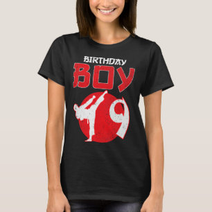 Karate Taekwondo 9 Years Old Birthday Martial Arts T-Shirt