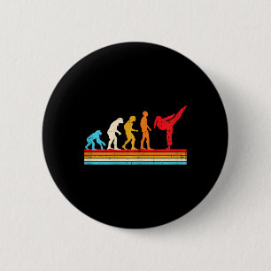 Karate Taekwondo Evolution Girl Ponytail Kick Wome 6 Cm Round Badge