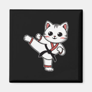 Karate Taekwondo Funny Cat Jiu Jitsu Women Girls M Magnet