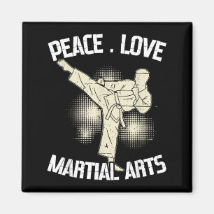 Karate Taekwondo Jiu Jitsu Peace Love Martial Magnet