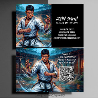 Karate Taekwondo Judo Martial Arts Instructor Business Card