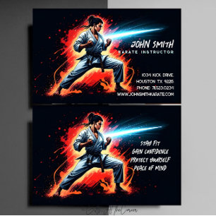 Karate Taekwondo Judo Martial Arts Instructor Business Card
