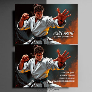 Karate Taekwondo Judo Martial Arts Instructor Business Card