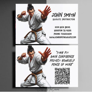 Karate Taekwondo Judo Martial Arts Instructor Business Card