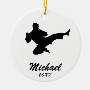 Karate / Taekwondo / judo Personalised Christmas Ceramic Tree Decoration