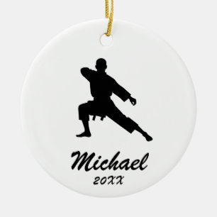 Karate / Taekwondo / judo Personalised Christmas Ceramic Tree Decoration
