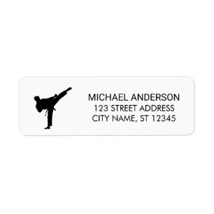 Karate / Taekwondo / judo Return Address Label    